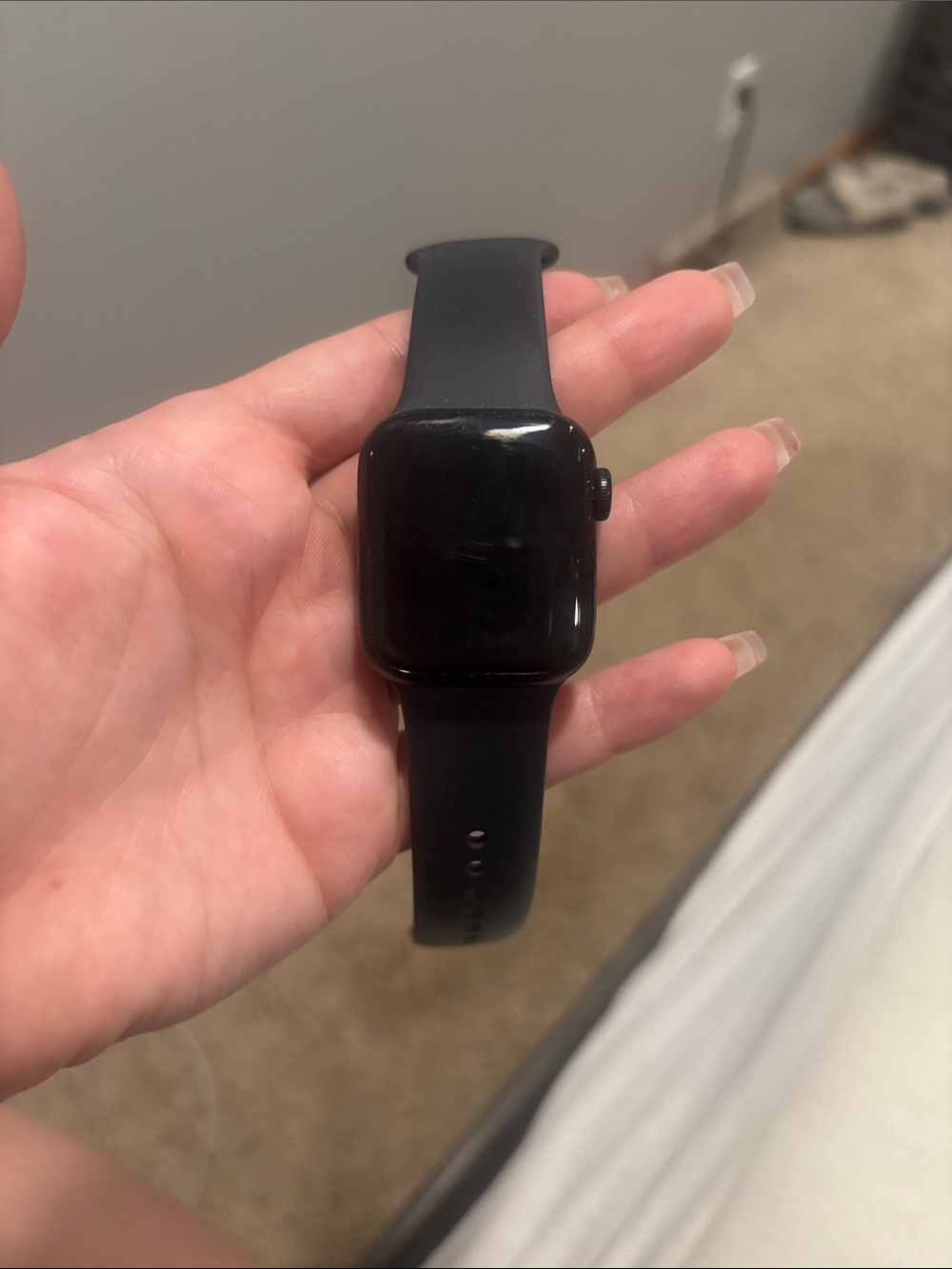 Apple Black Smartwatch with Silicone Band